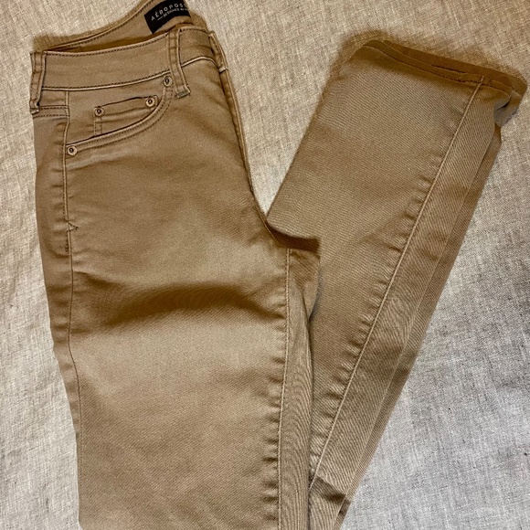 Aeropostale High Waisted Jegging Size 0 Taupe Clay color - Picture 6 of 6